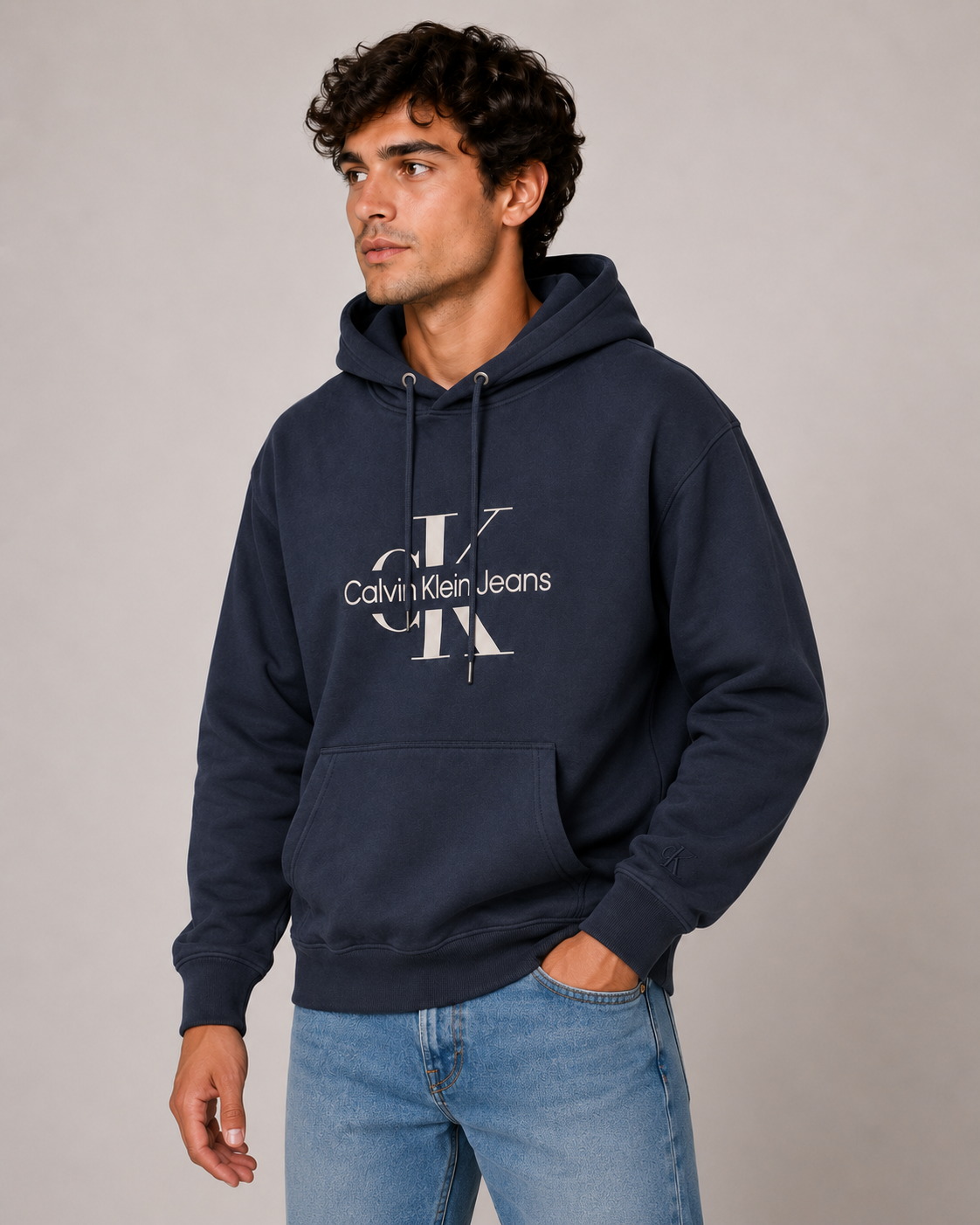 Calvin Klein Monogram Hoodie – Navy – second product view