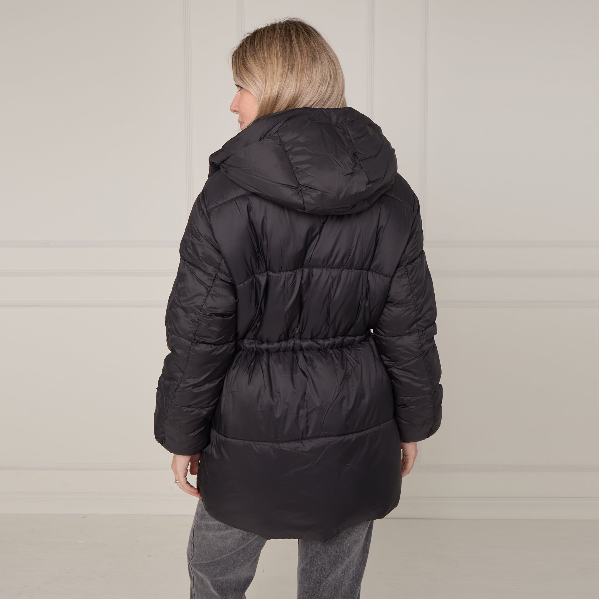 Oversized Padded Drawstring Coat, 2 Colours