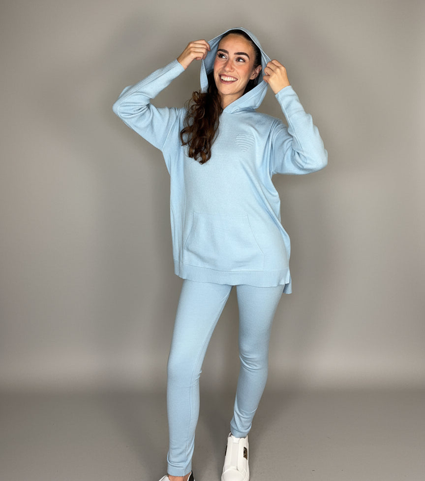 Soft Knit Hooded Lounge Set Heart Detail, 3 Colours