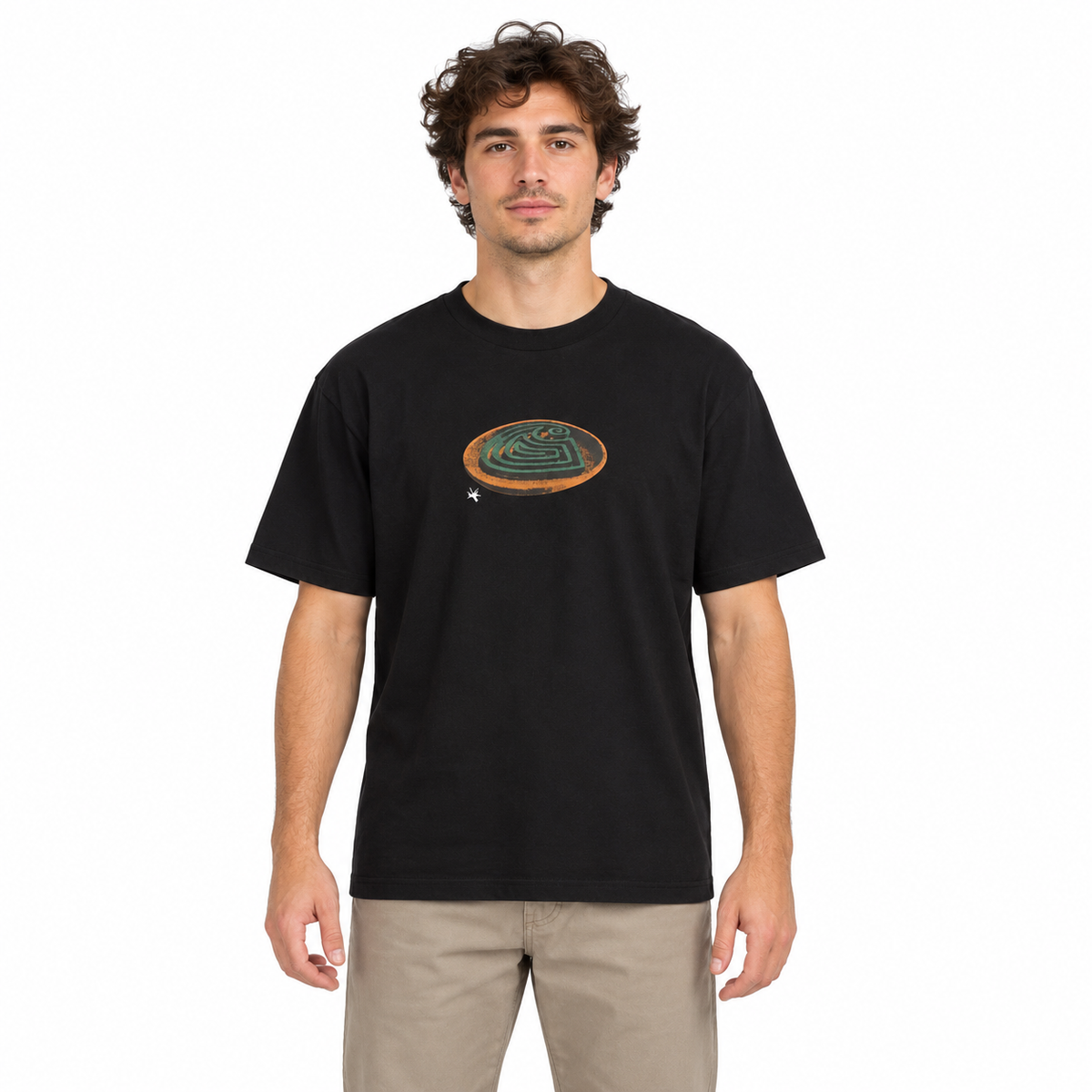 Carhartt Spiral Tee - Black on a model