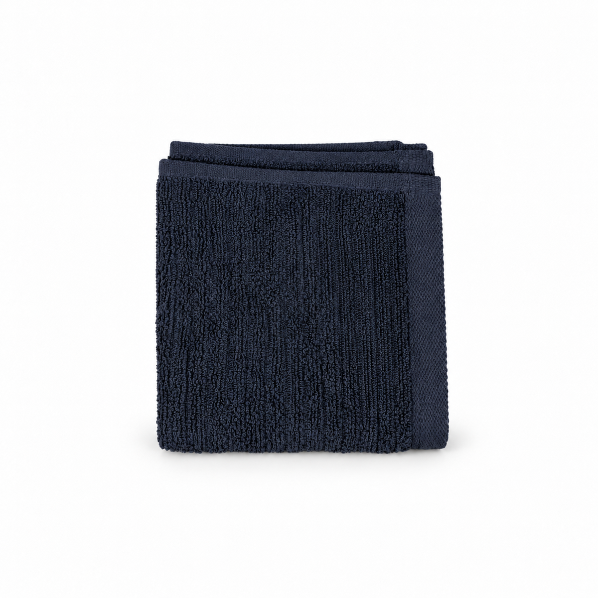 2 Pack Pure Cotton Quick Dry Face Towels - Navy centred on a white background