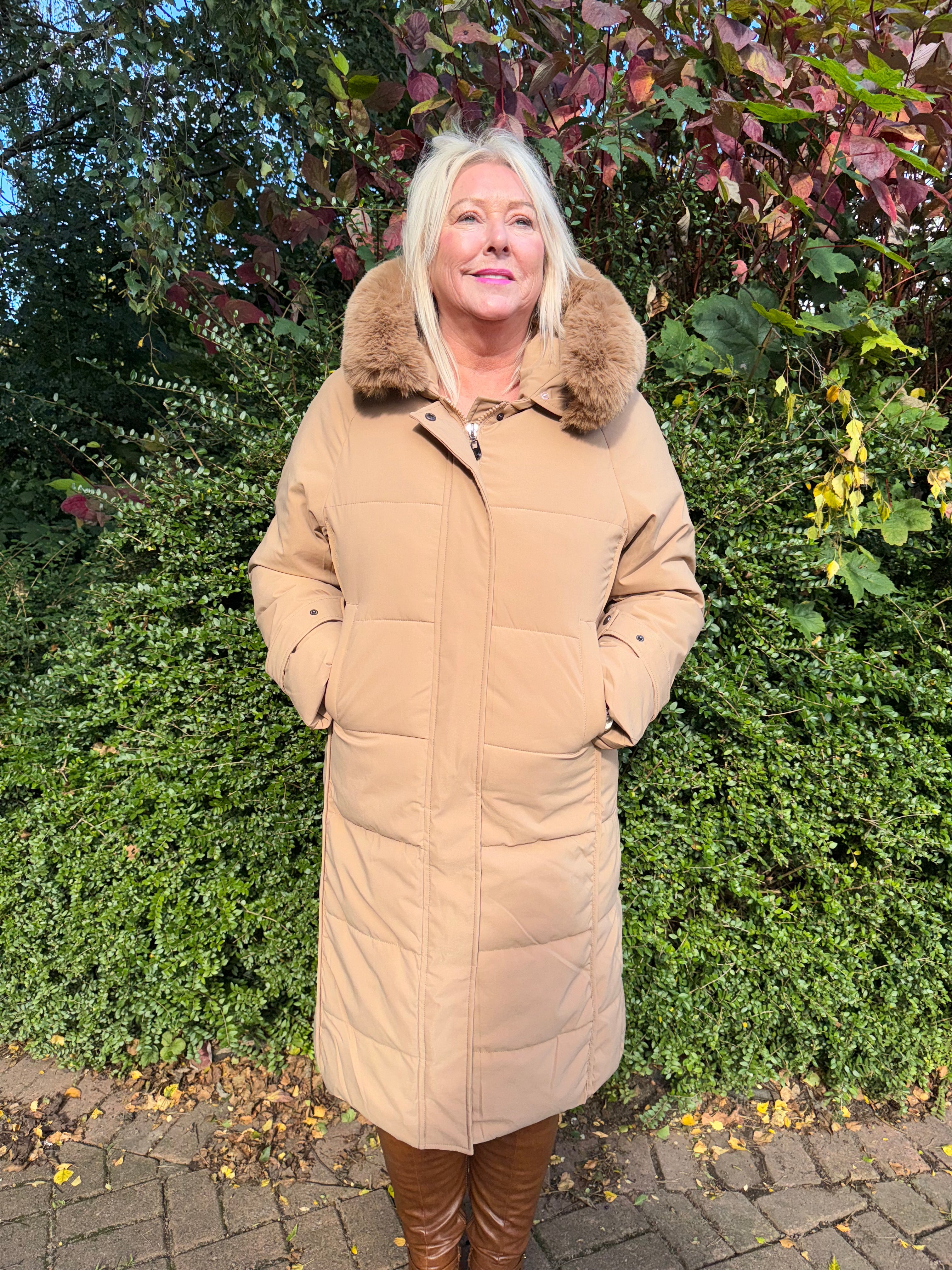 Faux Fur Hooded Padded Coat, 3 Colours