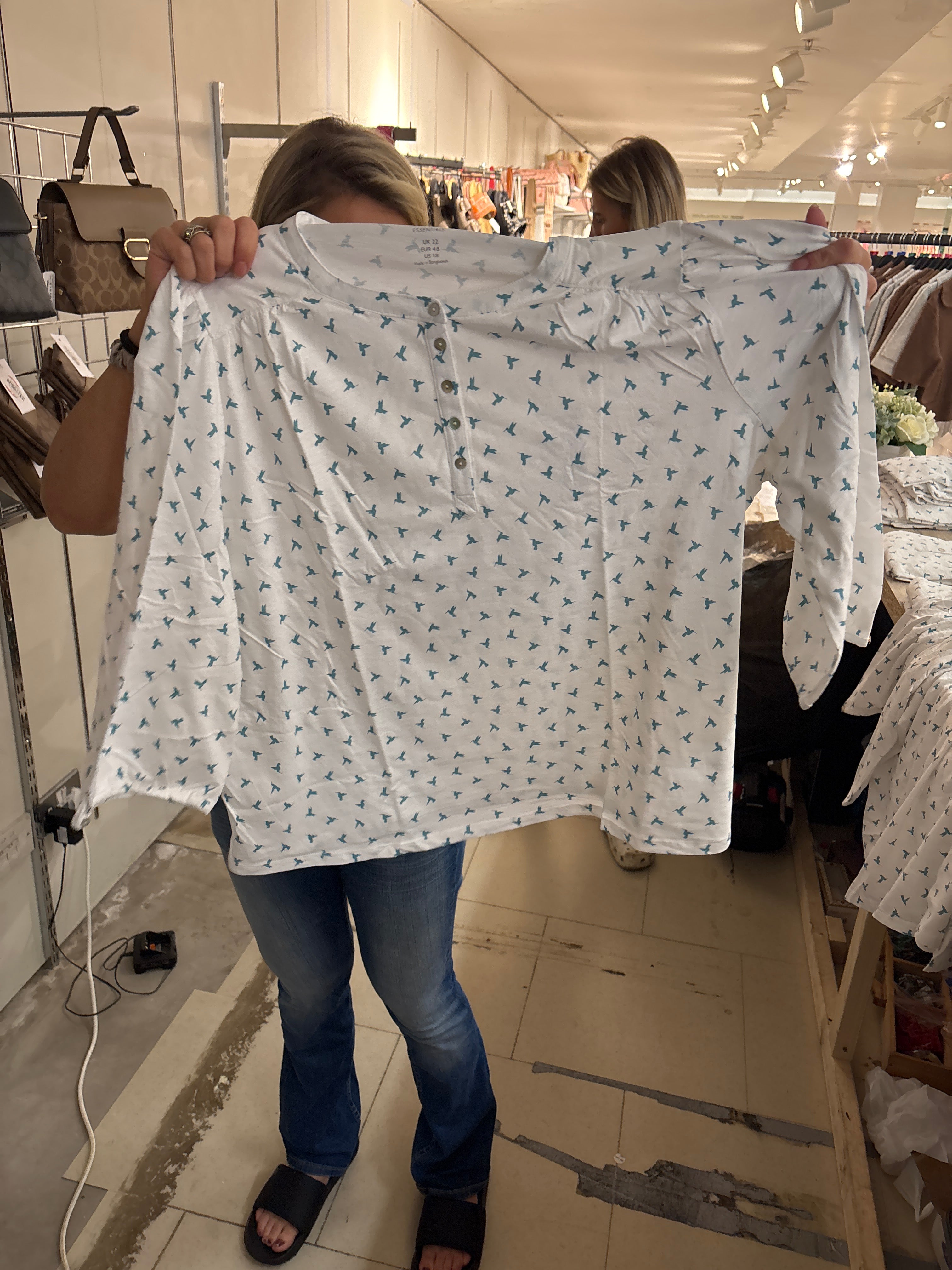 MC Bird Print Top