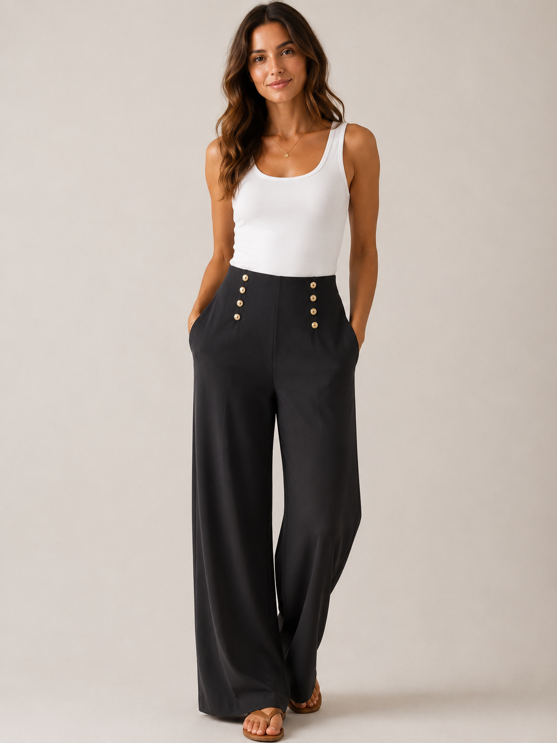 Yu & Me Stud Detail Trouser