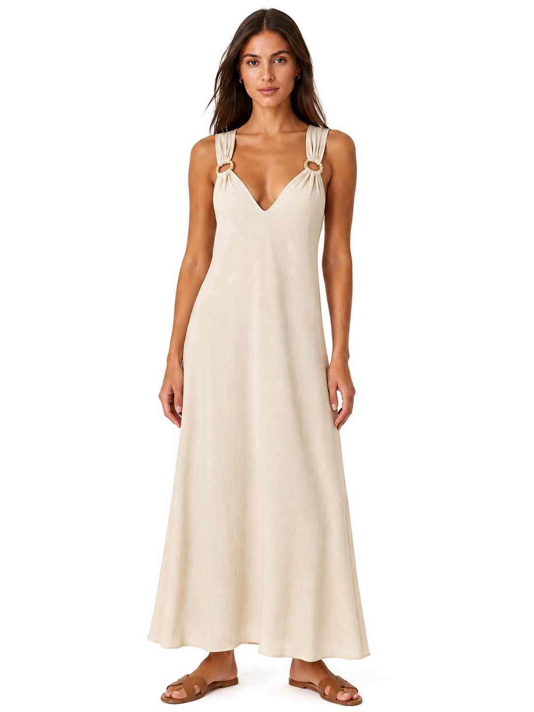 Gold Buckle Maxi Dress