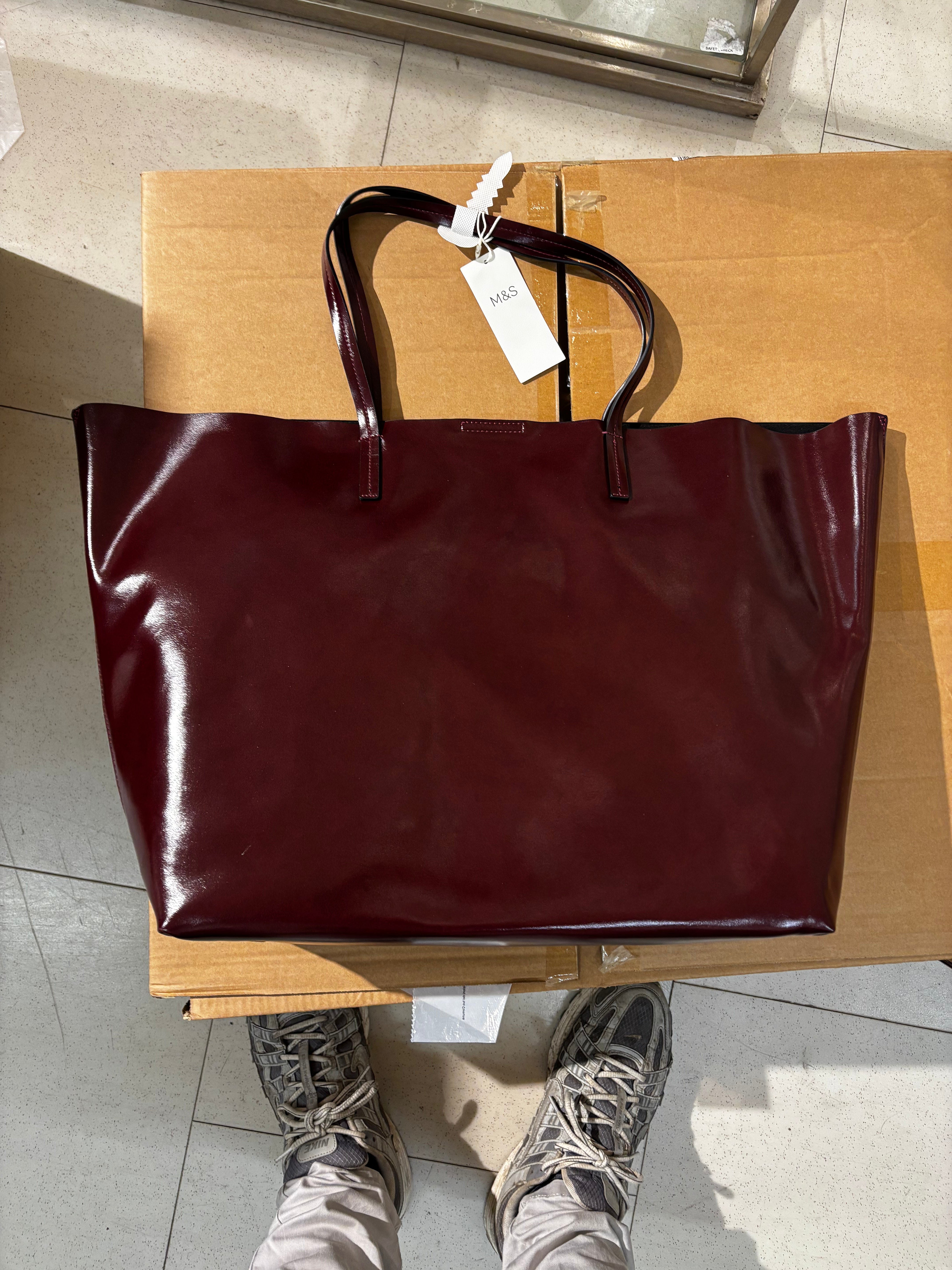 Large Tote Bag - Burgundy