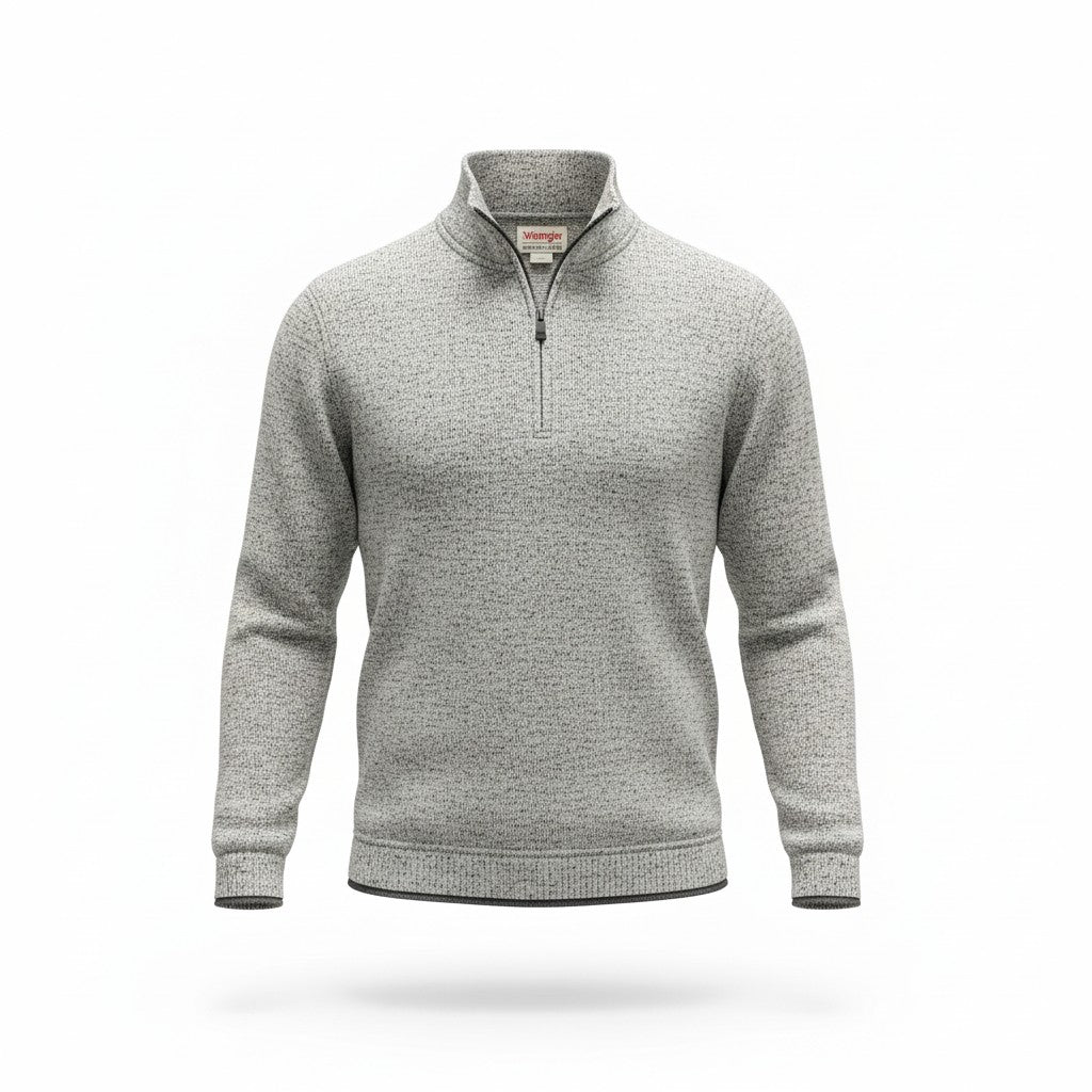 Wrangler Mens Quarter Zip Blue Large
