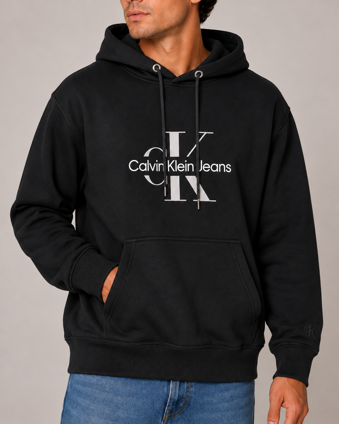 Calvin Klein Monogram Hoodie – Black – second product view