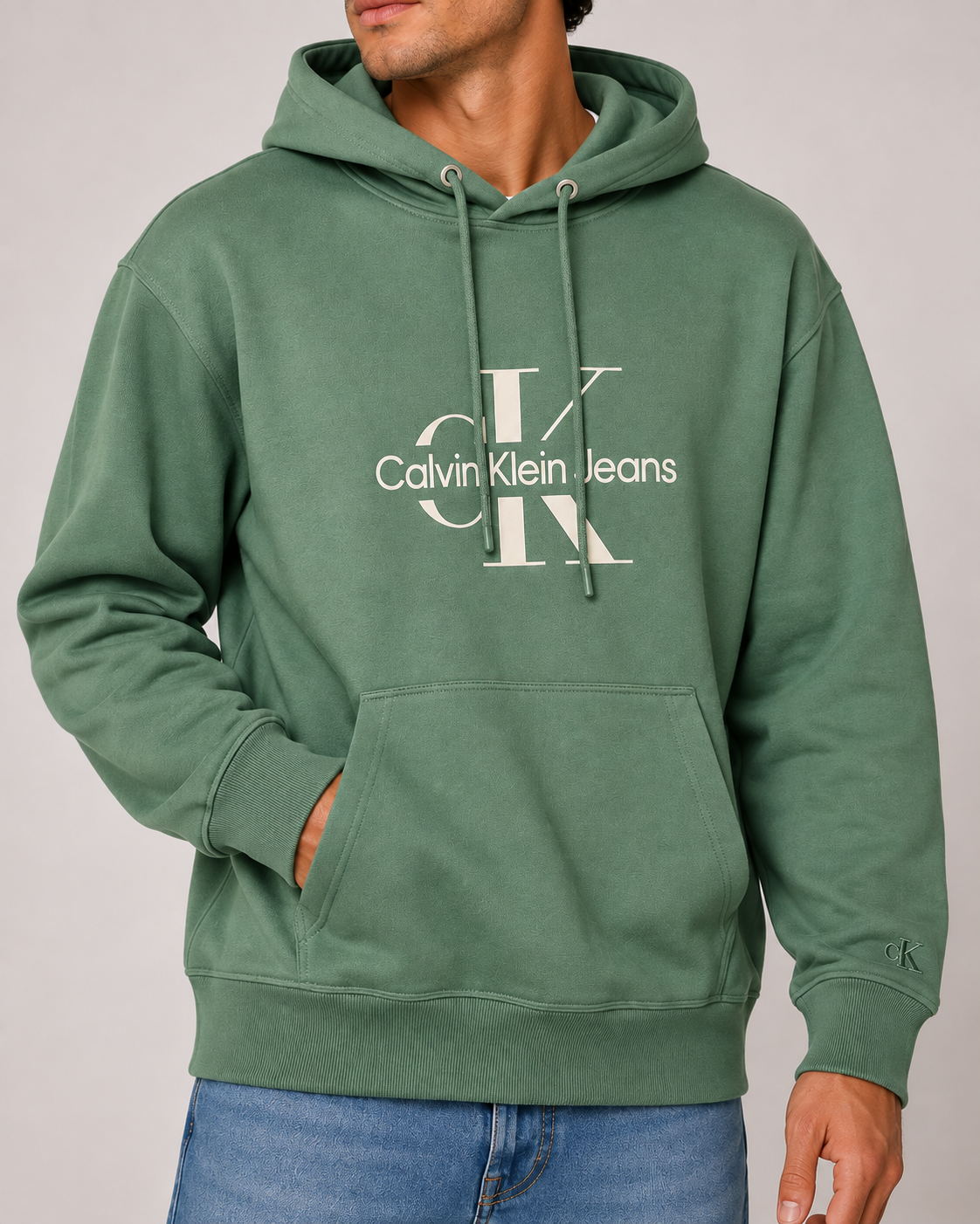 Calvin Klein Monogram Hoodie – Green – second product view