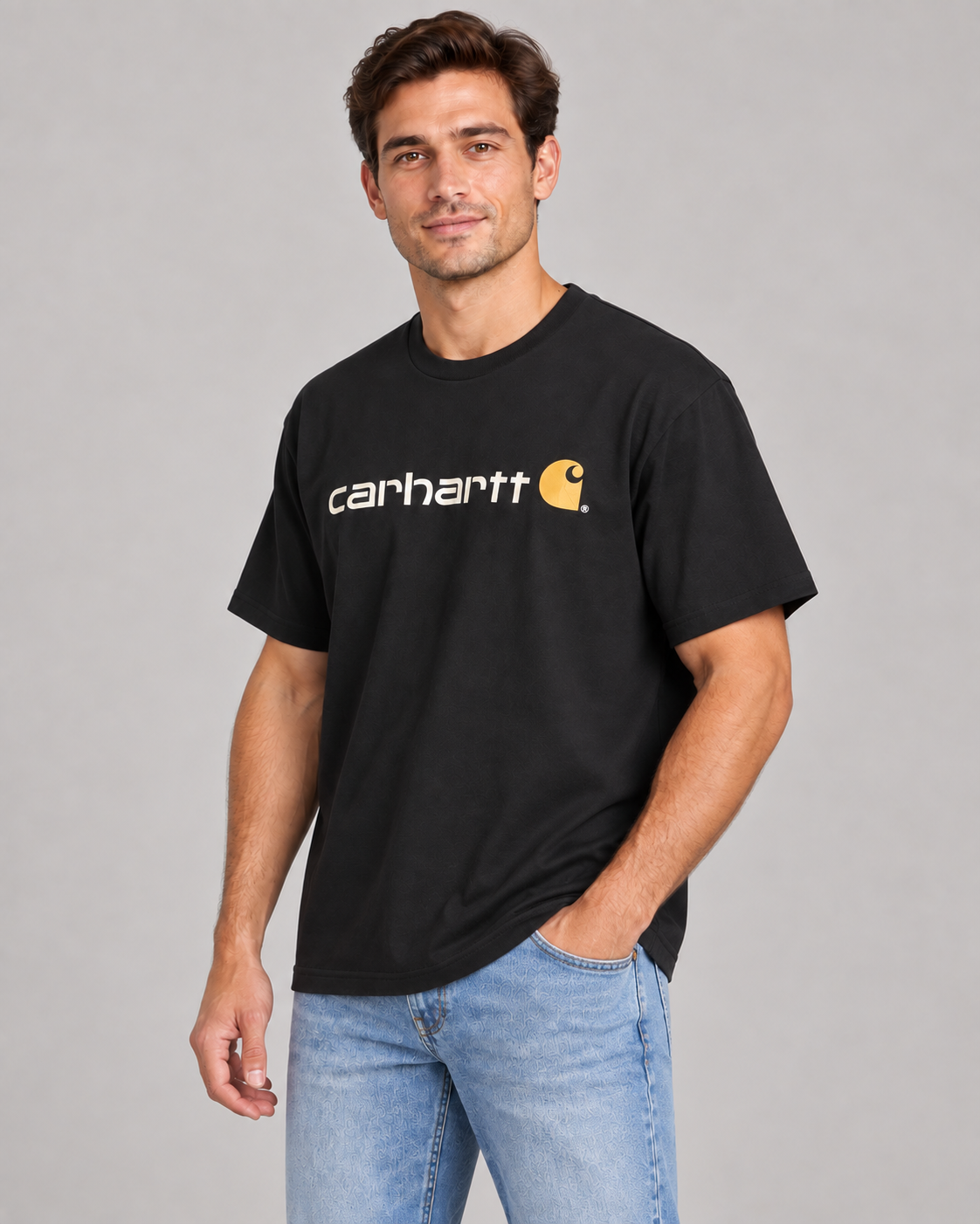 Carhartt Relaxed Fit Logo T-Shirt – Black – second product view