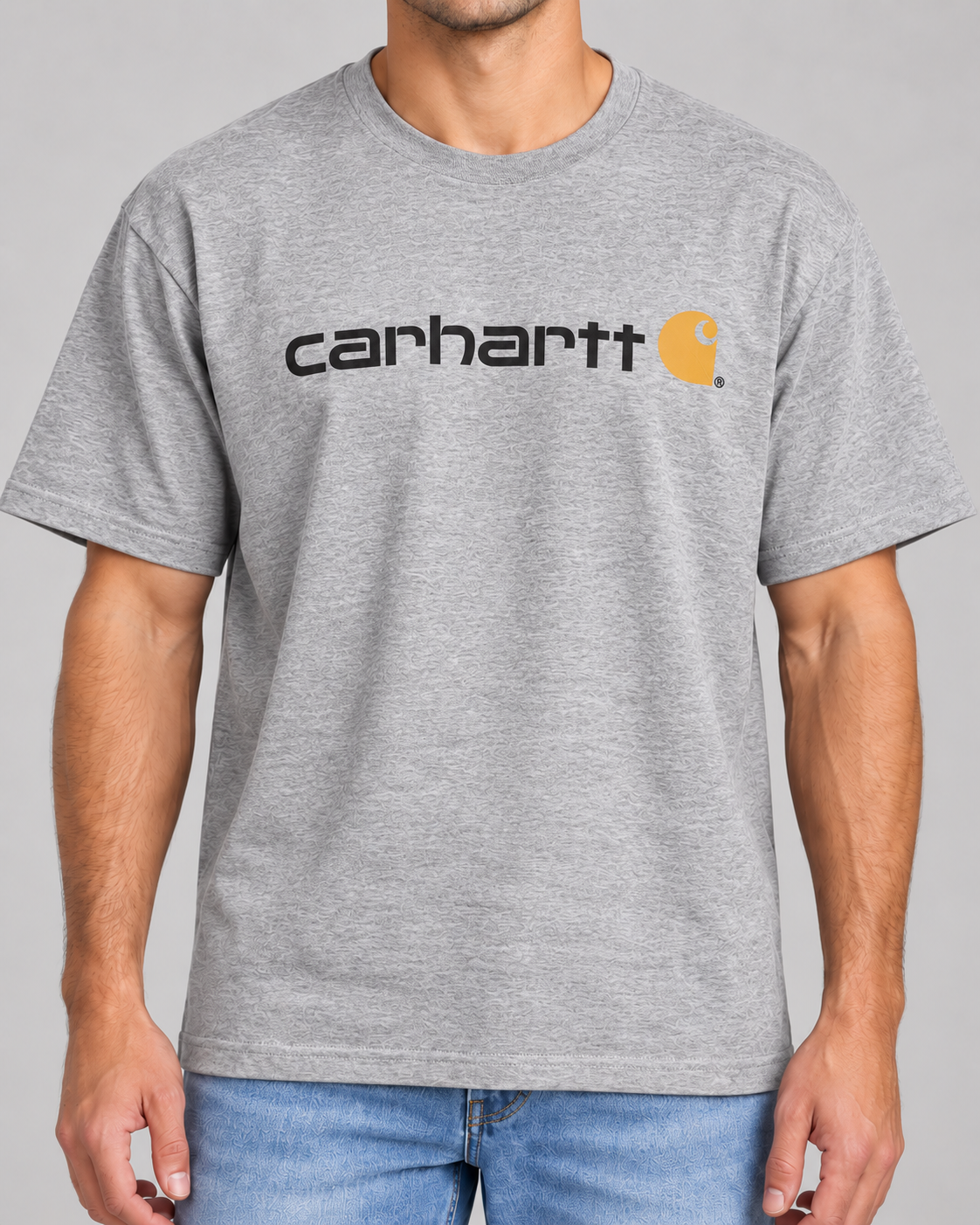 Carhartt Relaxed Fit Logo T-Shirt – Grey – second product view