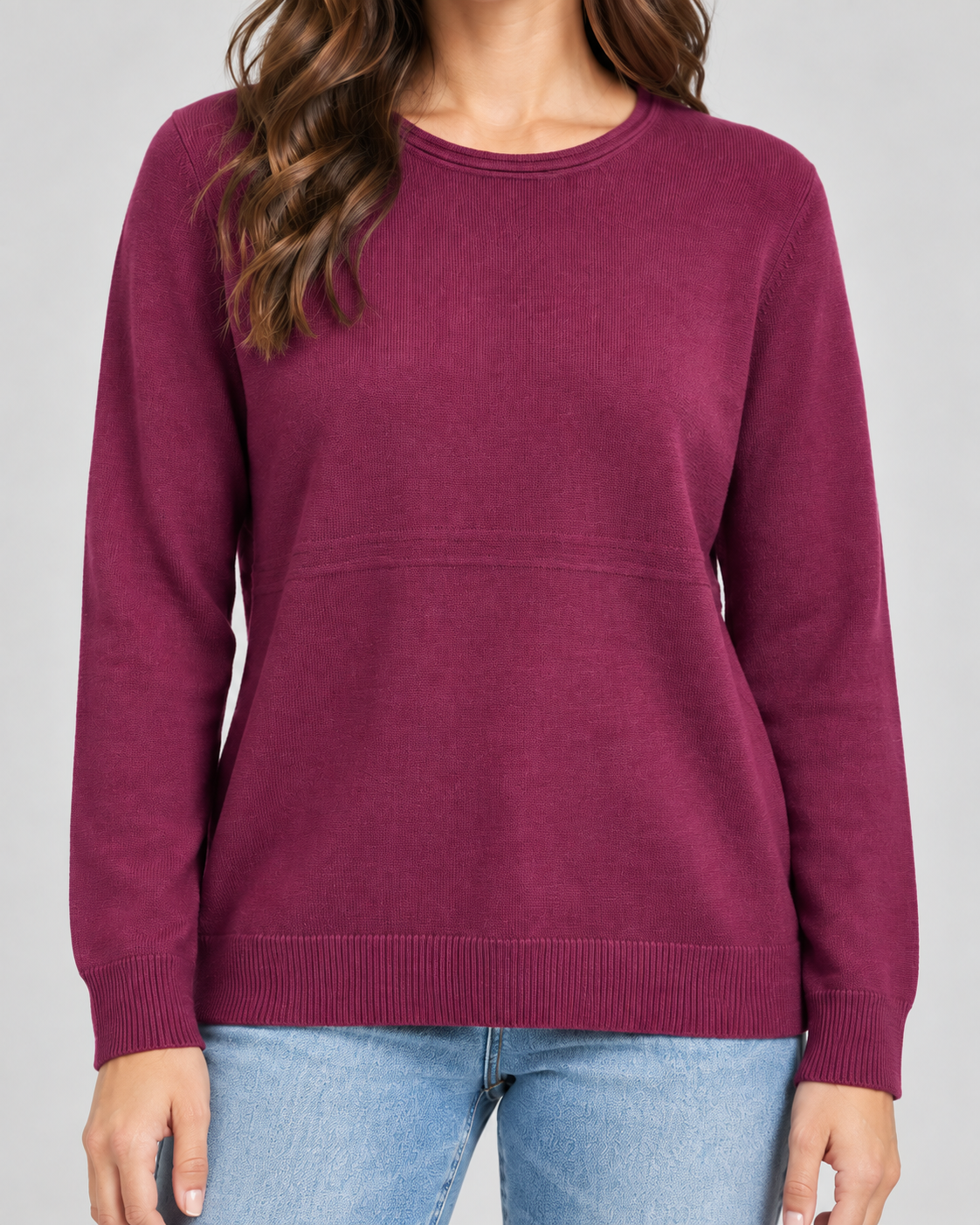 Cashmere Blend Jumper – Berry – second product view