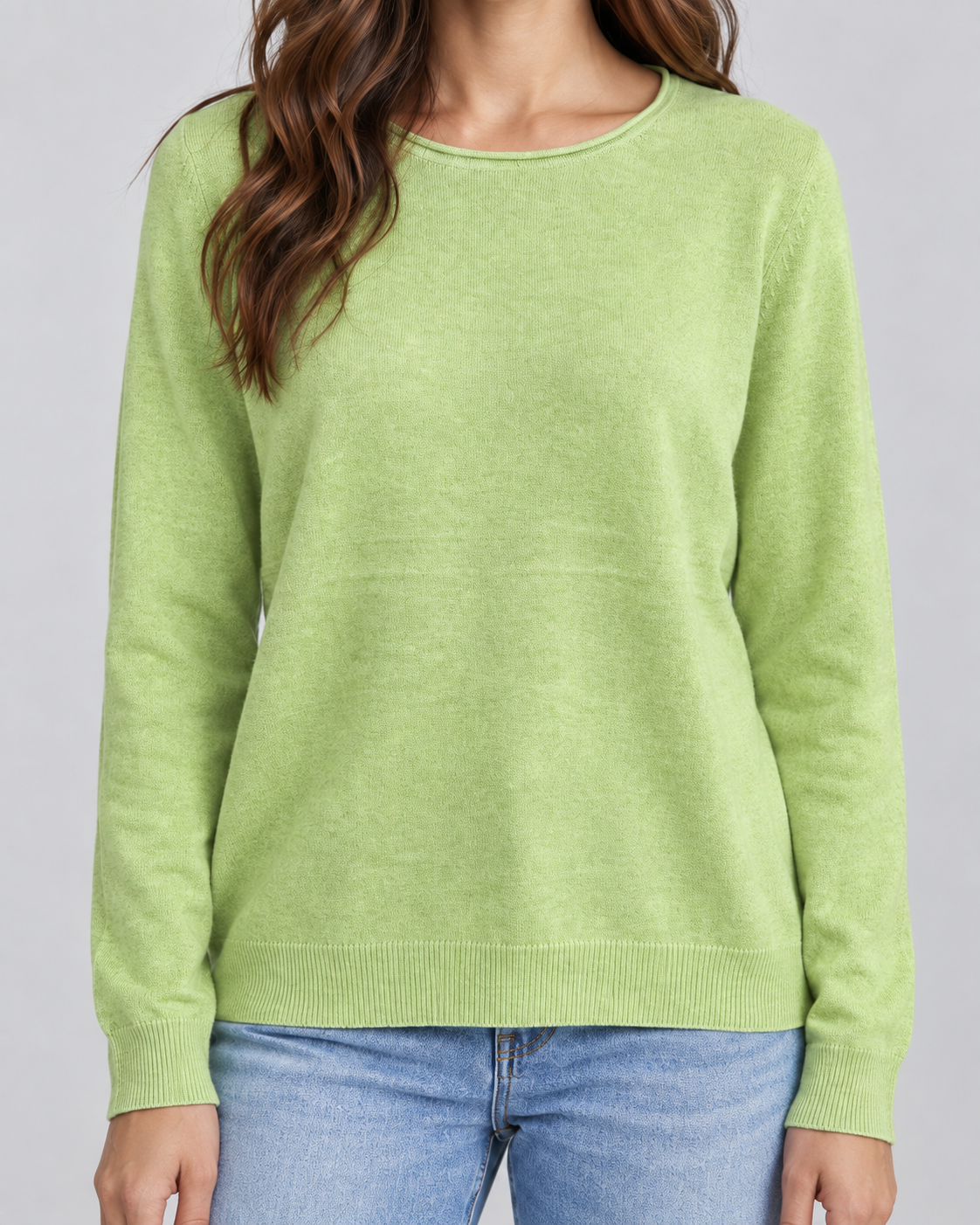 Cashmere Blend Jumper – Lime – second product view