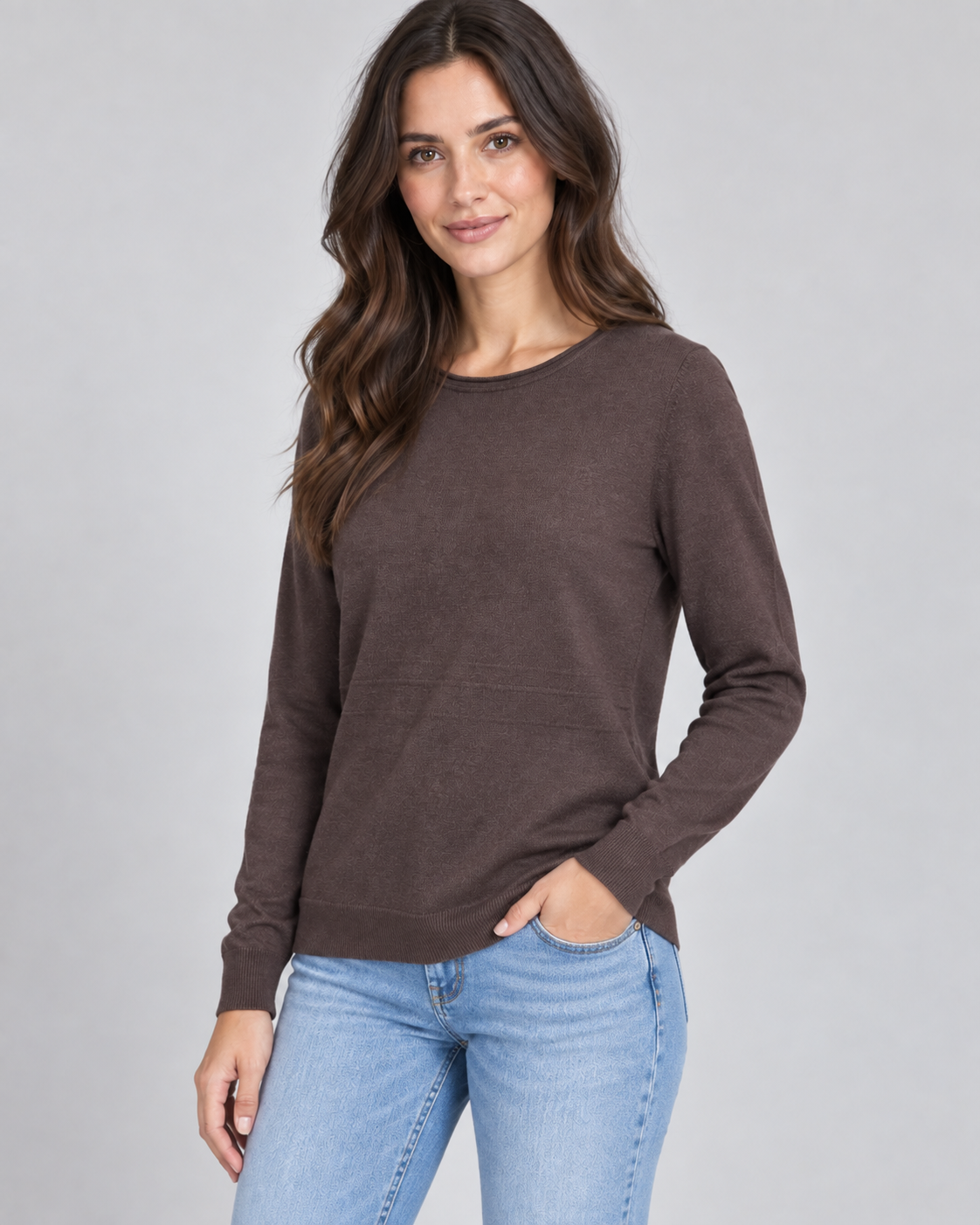 Cashmere Blend Jumper – Mocha – second product view