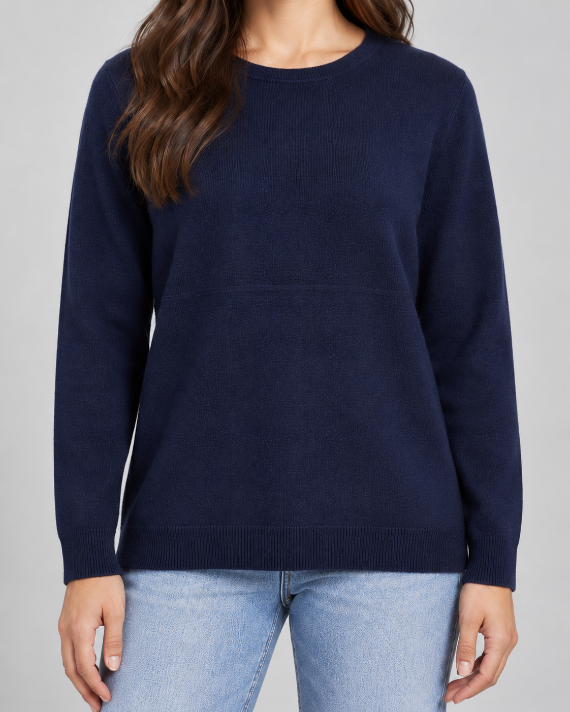 Cashmere Blend Jumper – Navy – second product view