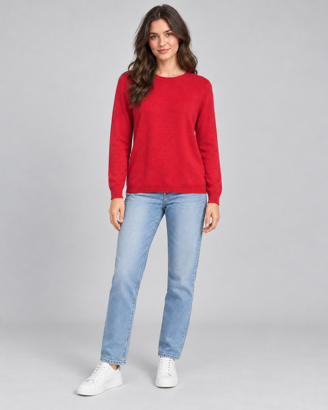 Cashmere Blend Jumper – Red – second product view
