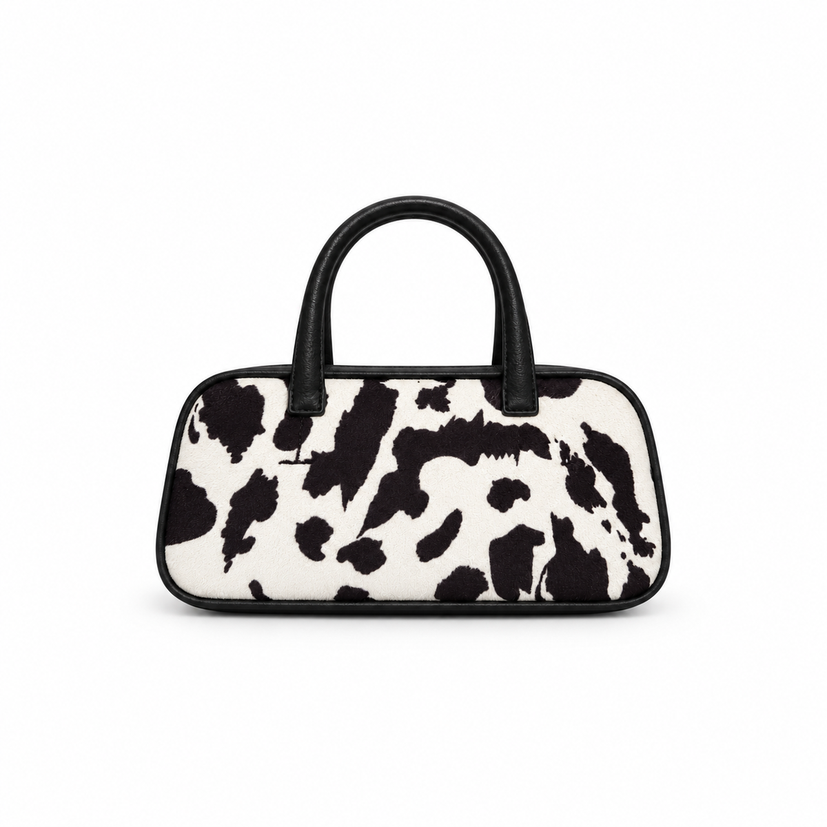 Cow Print Small Handbag on a white background