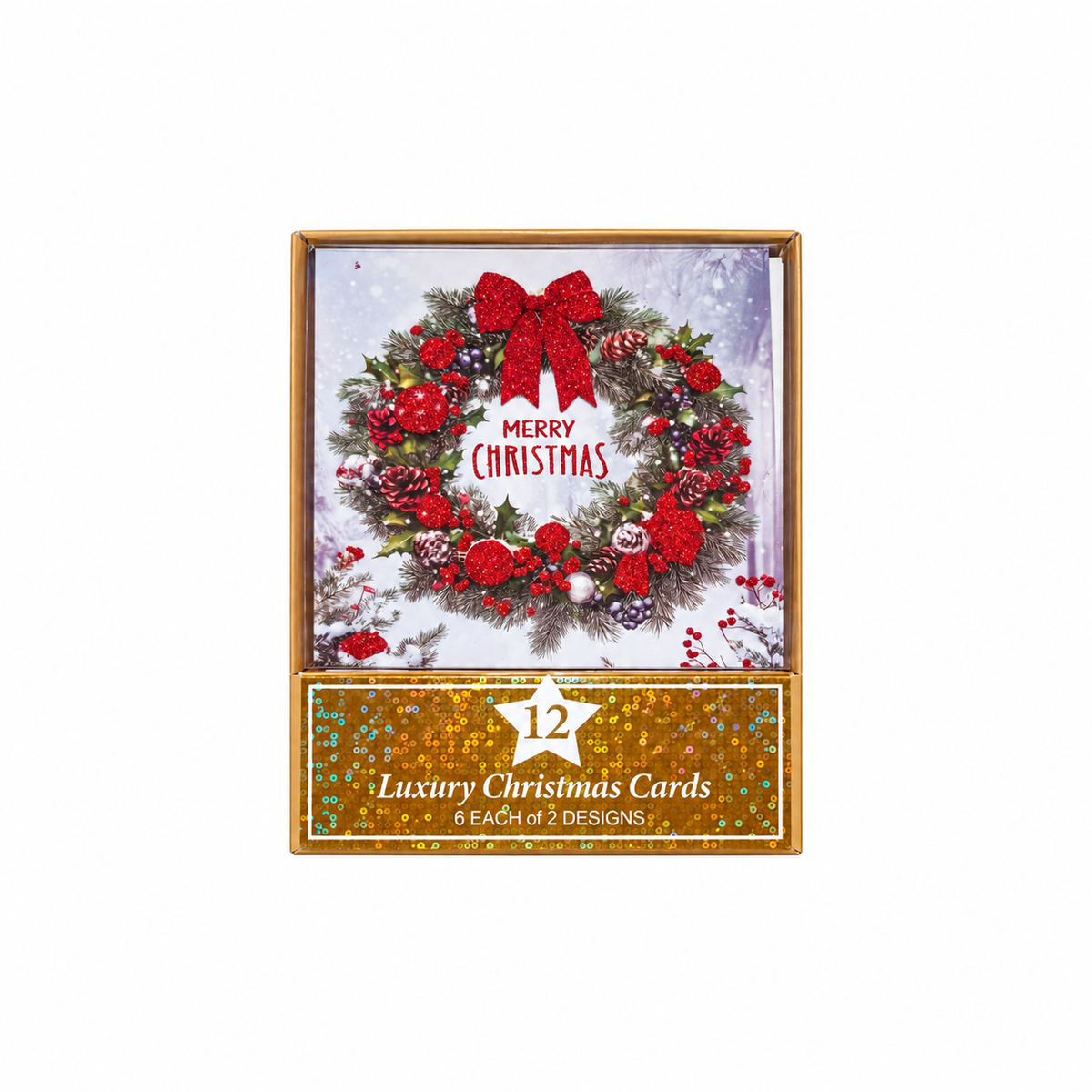 Christmas Wreath Cards 12 Pack
