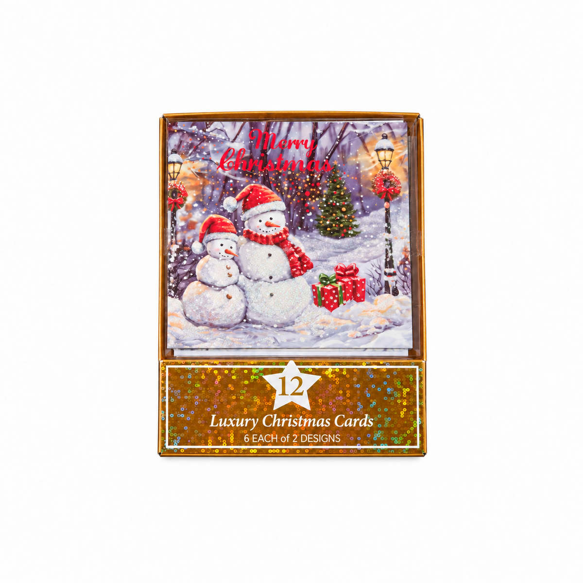 Snowman & Reindeer Cards 12 Pack