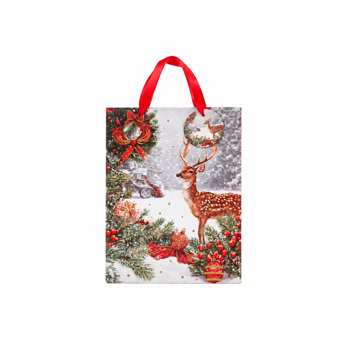 Reindeer Village Gift Bag L