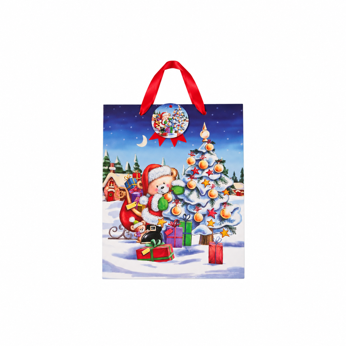 Teddy & Tree Gift Bag L