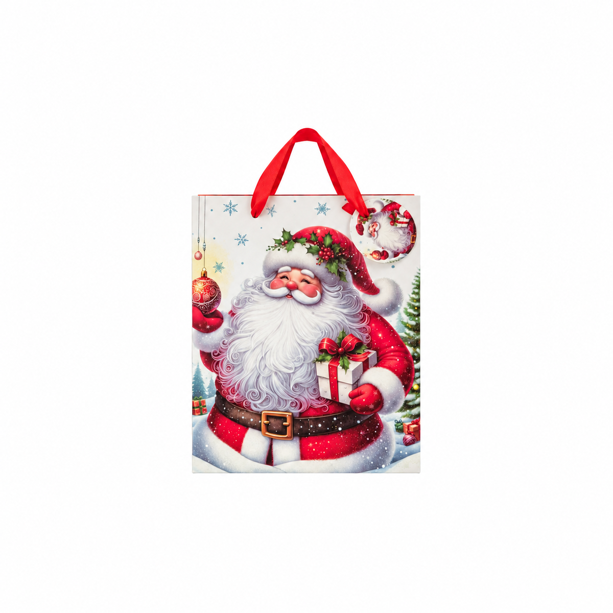 Santa & Present Gift Bag L