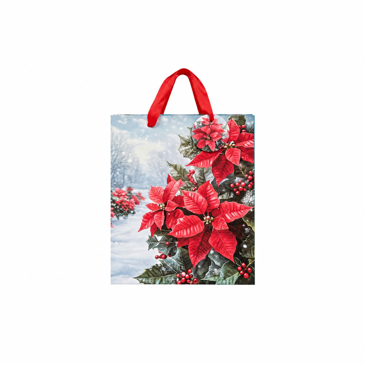 Poinsettia Gift Bag L