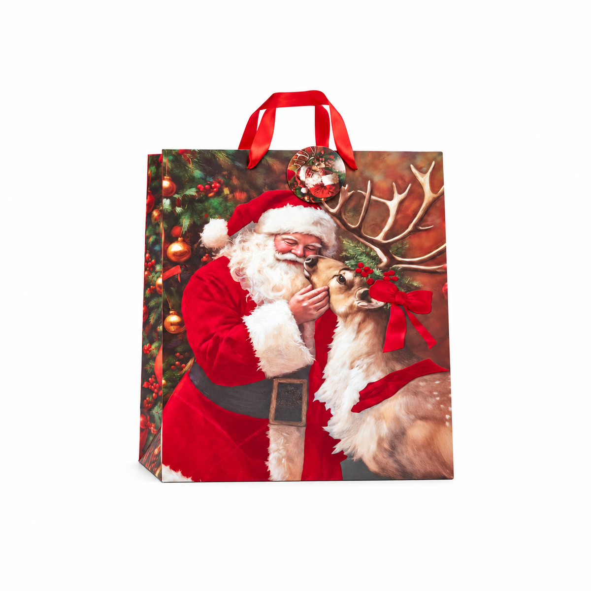 Santa & Reindeer Gift Bag XL