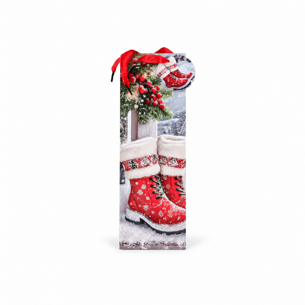 Festive Boots Bottle Bag