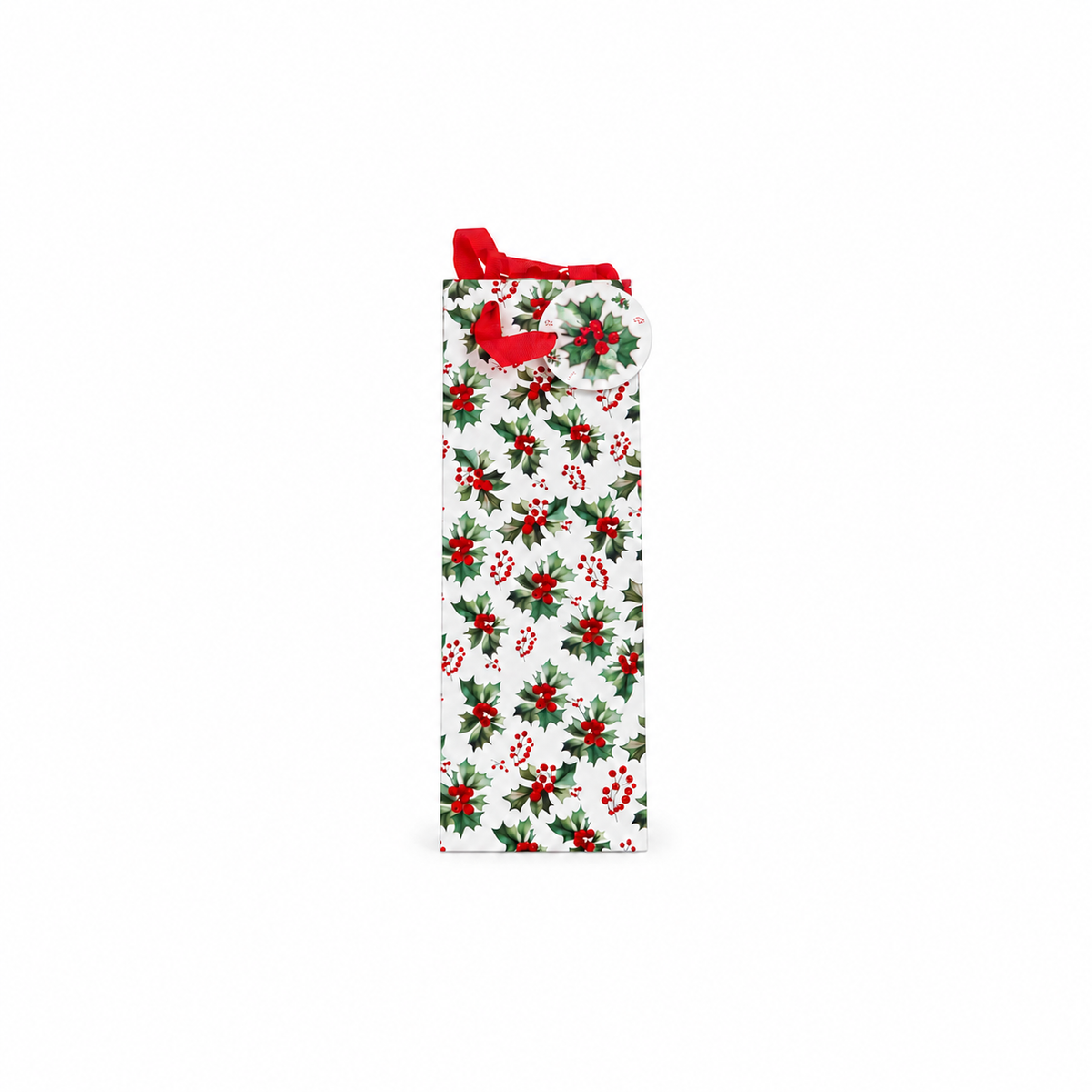 Holly & Candy Cane Bottle Bag