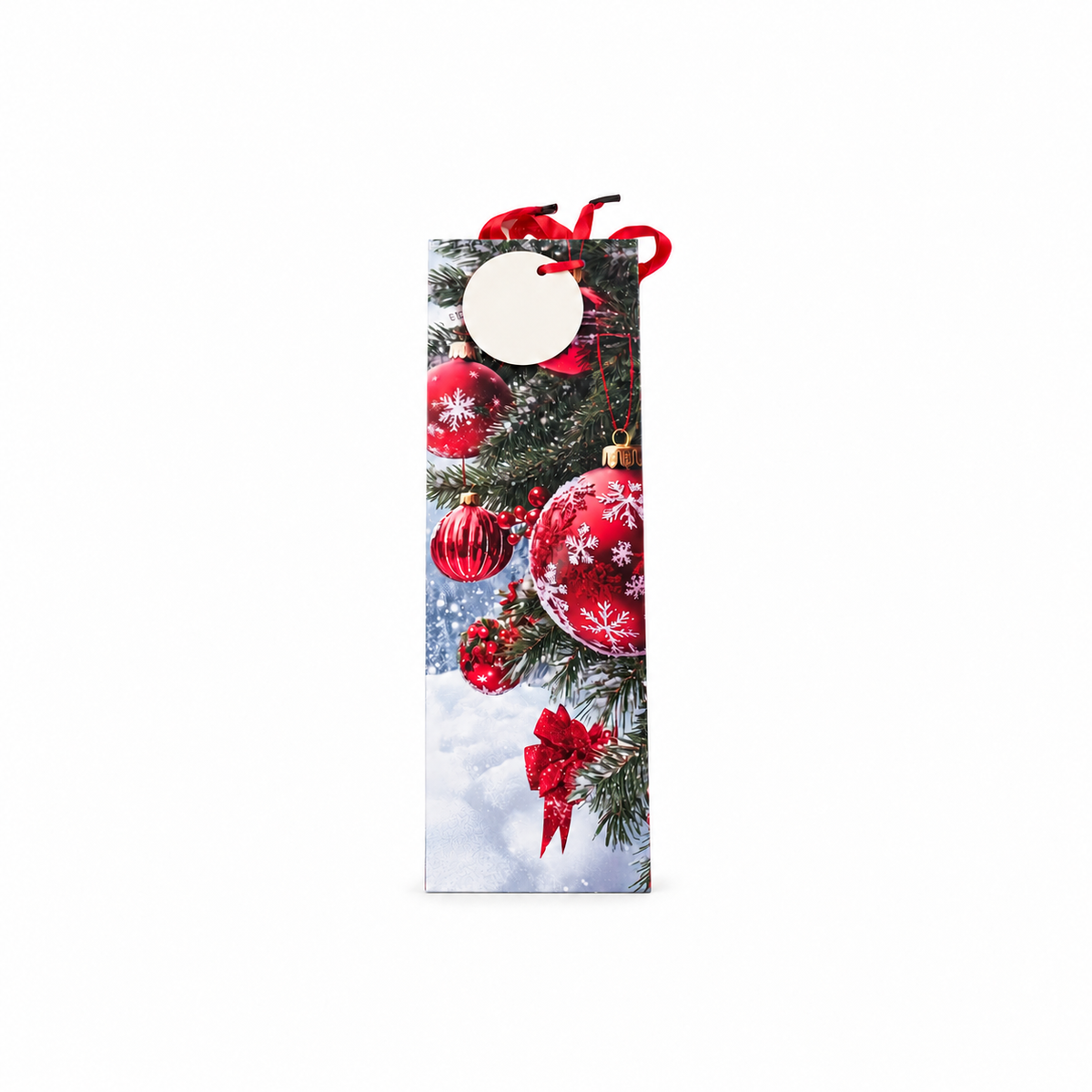 Red Baubles Bottle Bag
