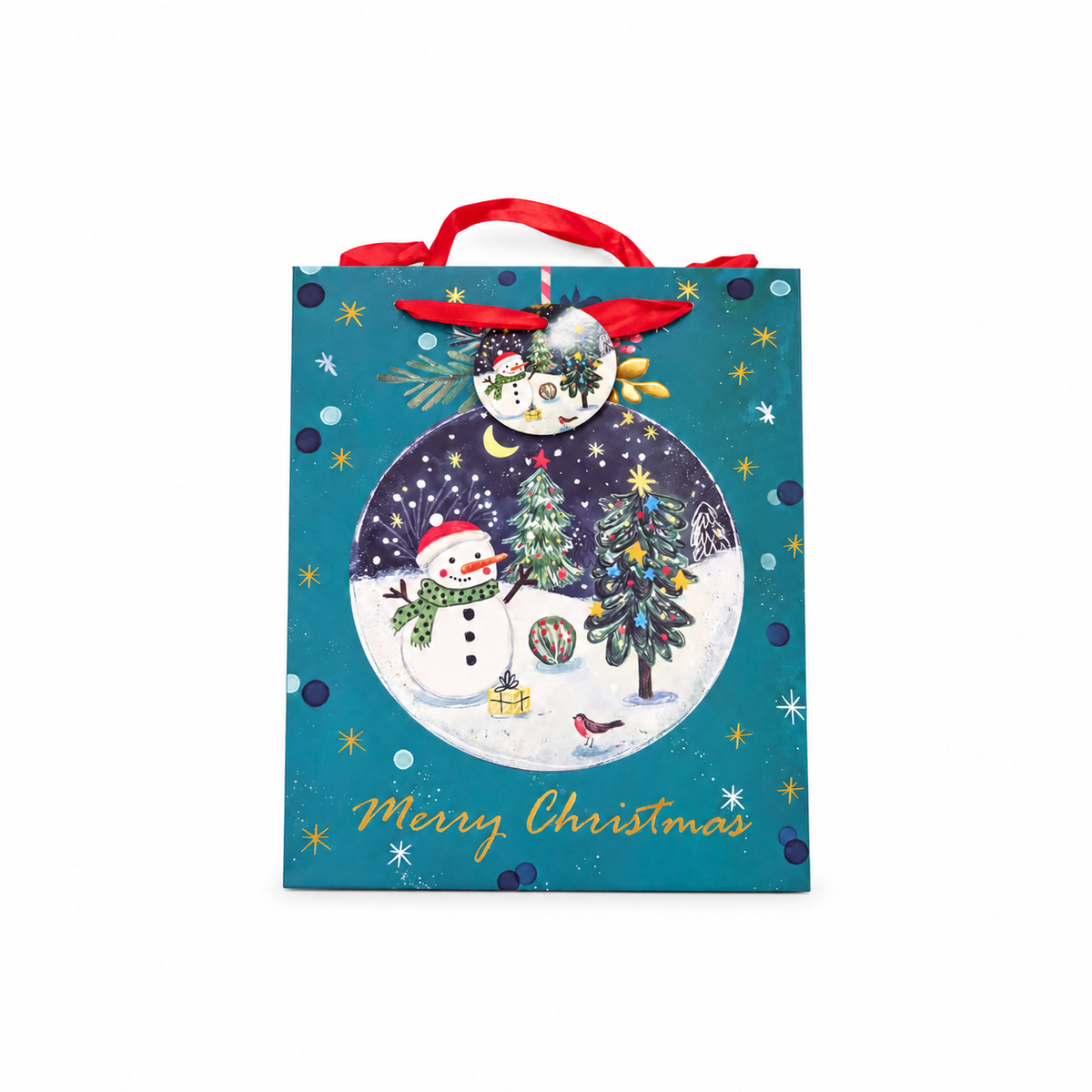 Snowman Bauble Gift Bag M