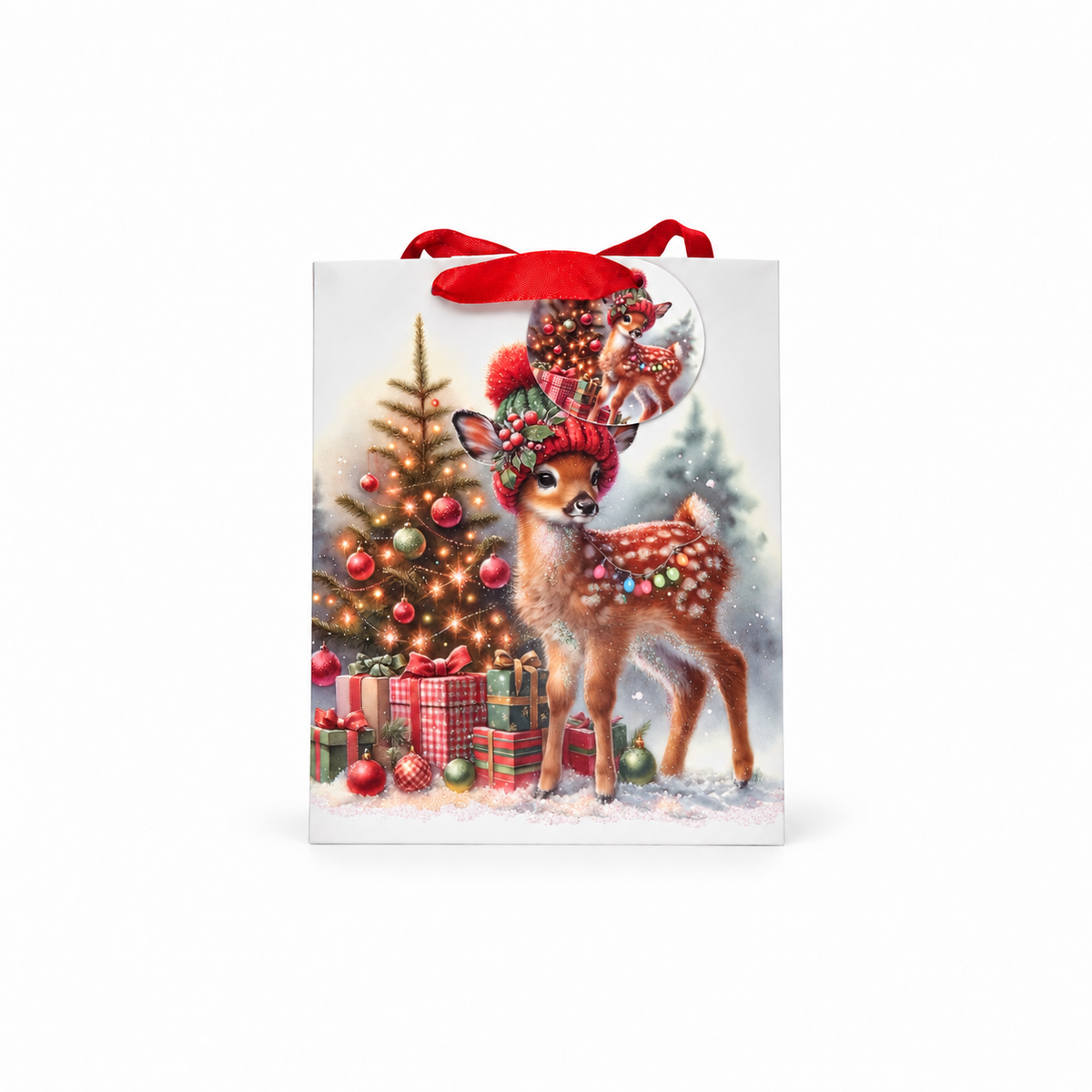 Reindeer & Tree Gift Bag M