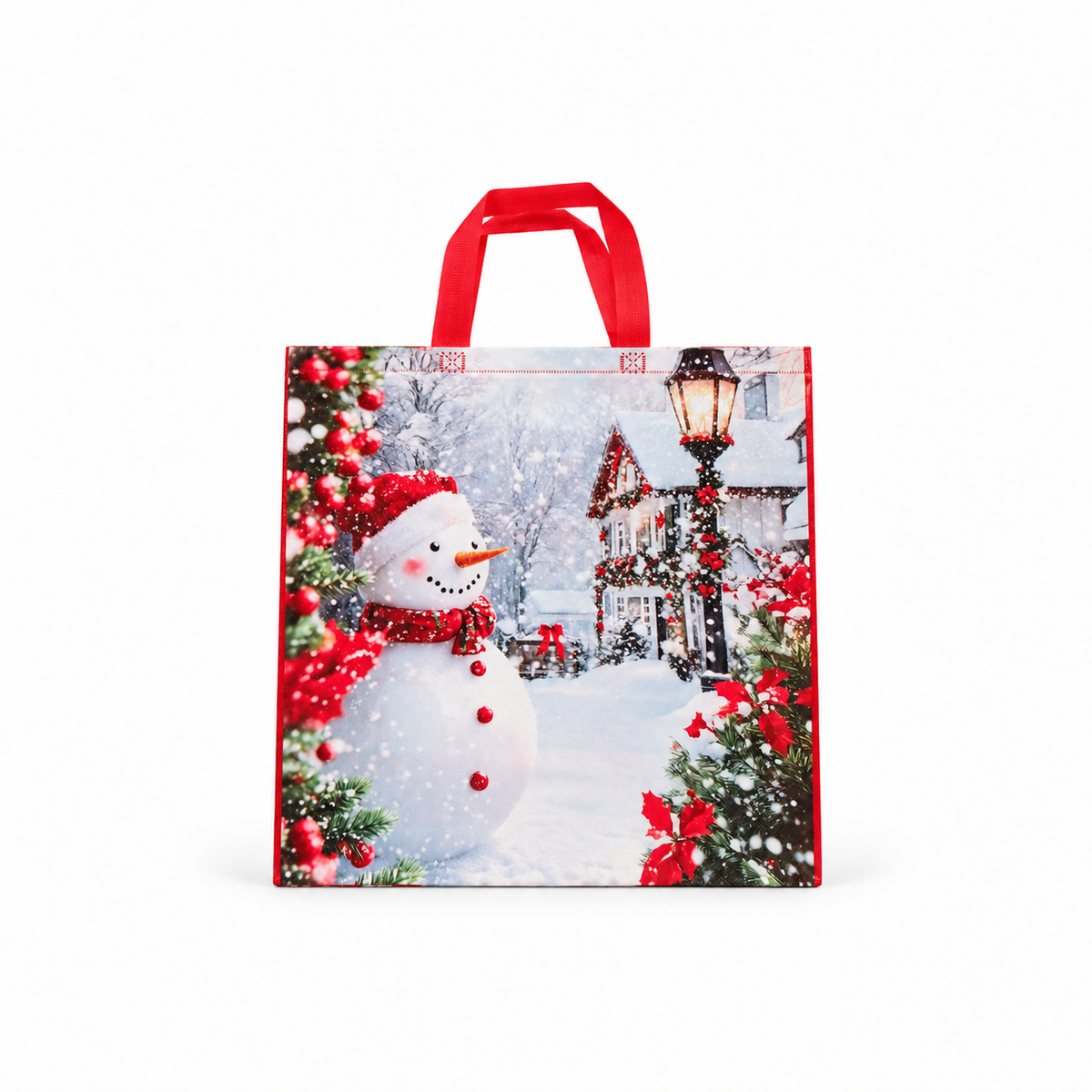 Snowman Village Present Bag