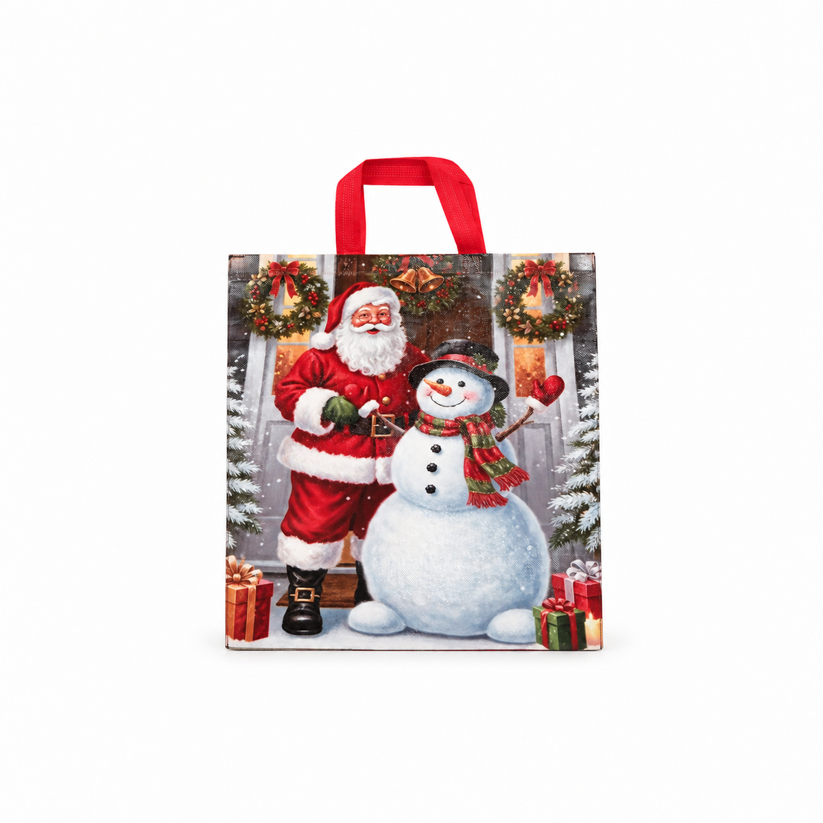 Santa & Snowman Present Bag