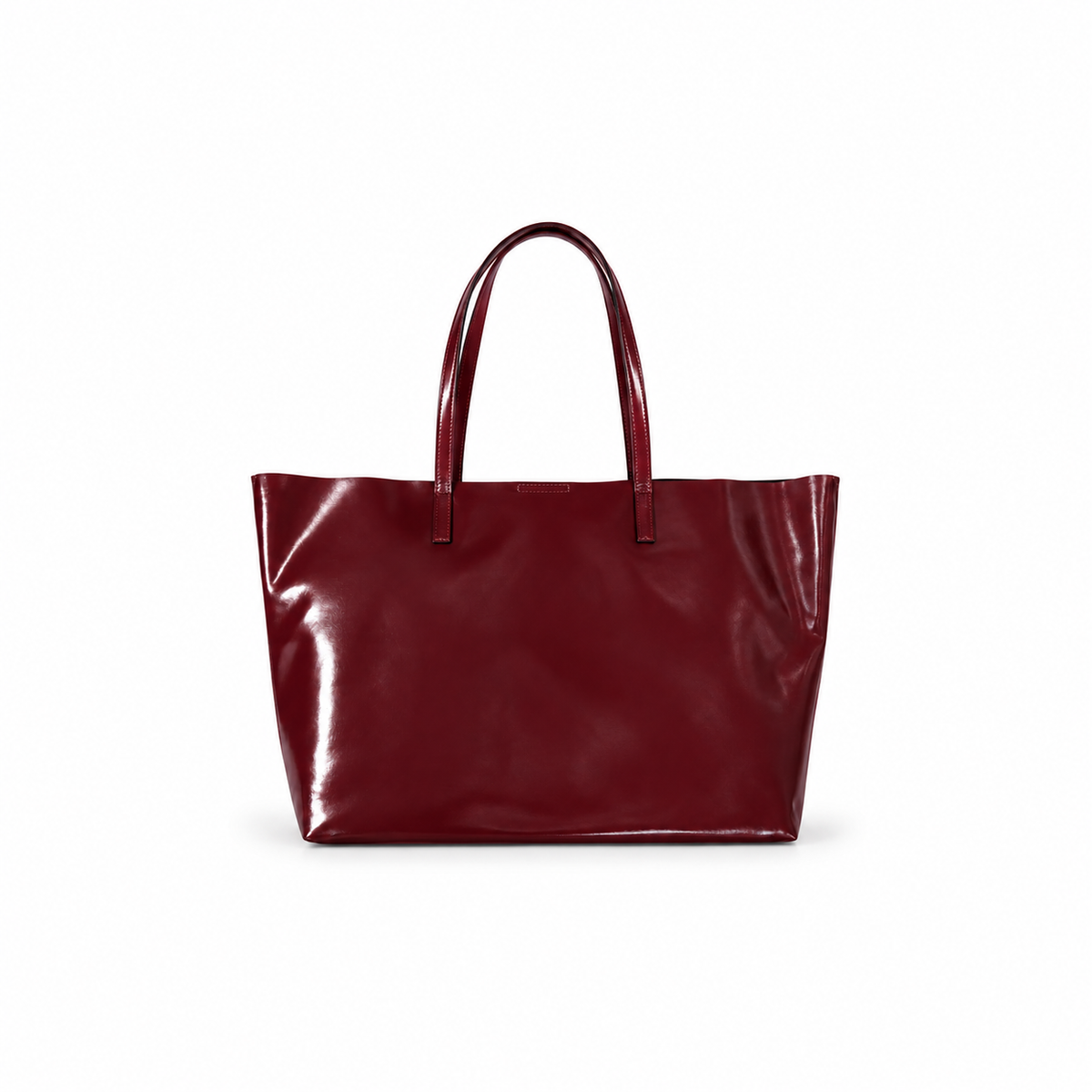 Large Tote Bag - Burgundy on a white background