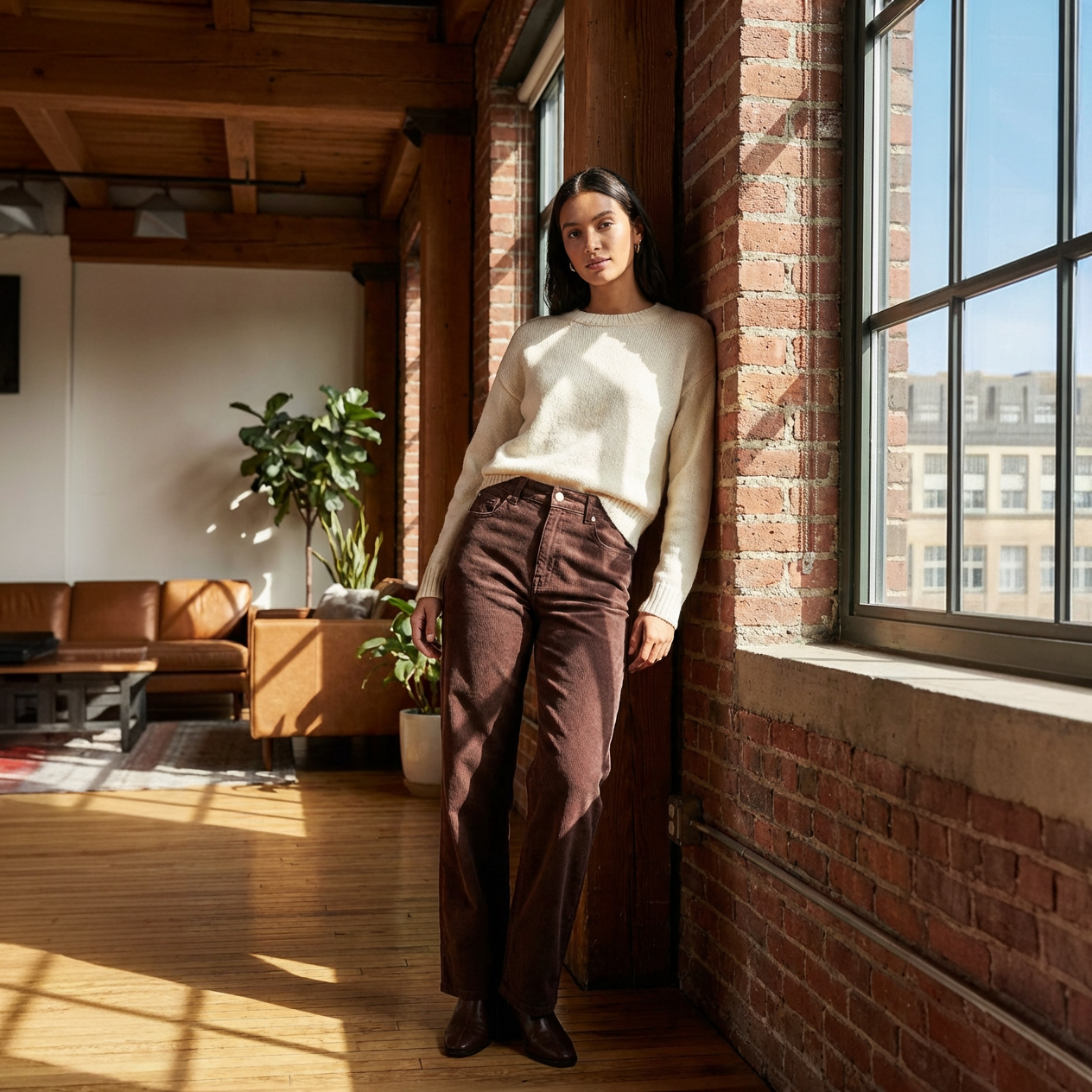 The Wide Leg Jean - Chocolate