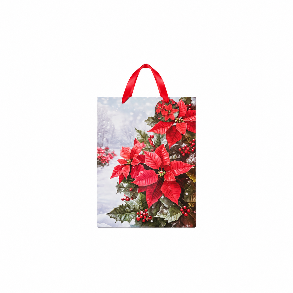 Poinsettia Gift Bag XL