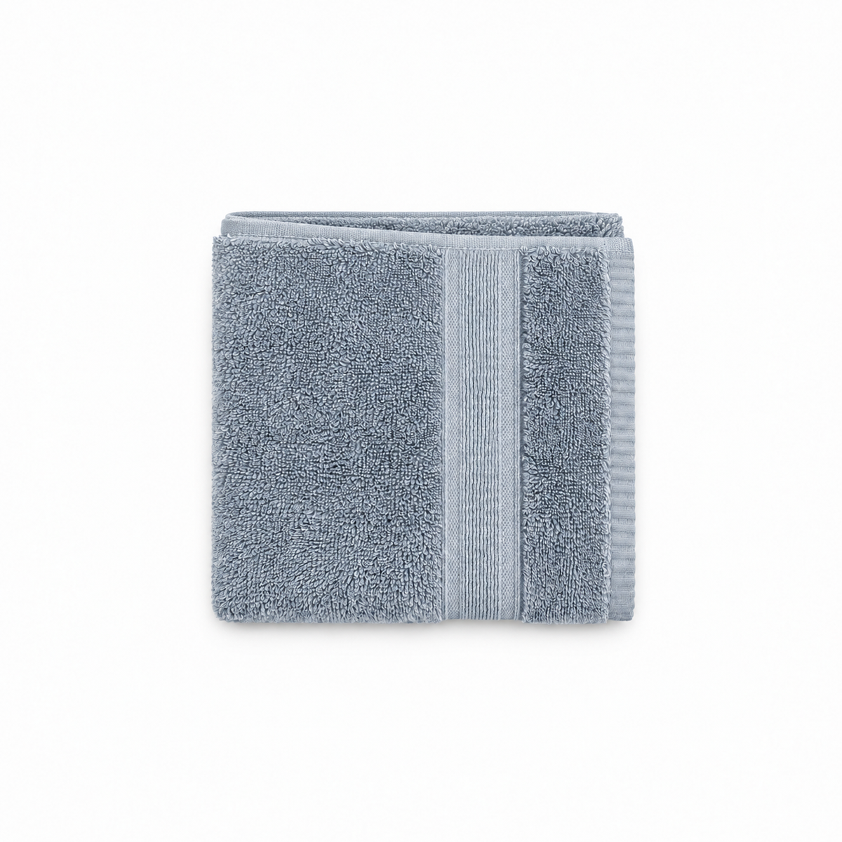 Pure Cotton Guest Towel - Blue Grey centred on a white background