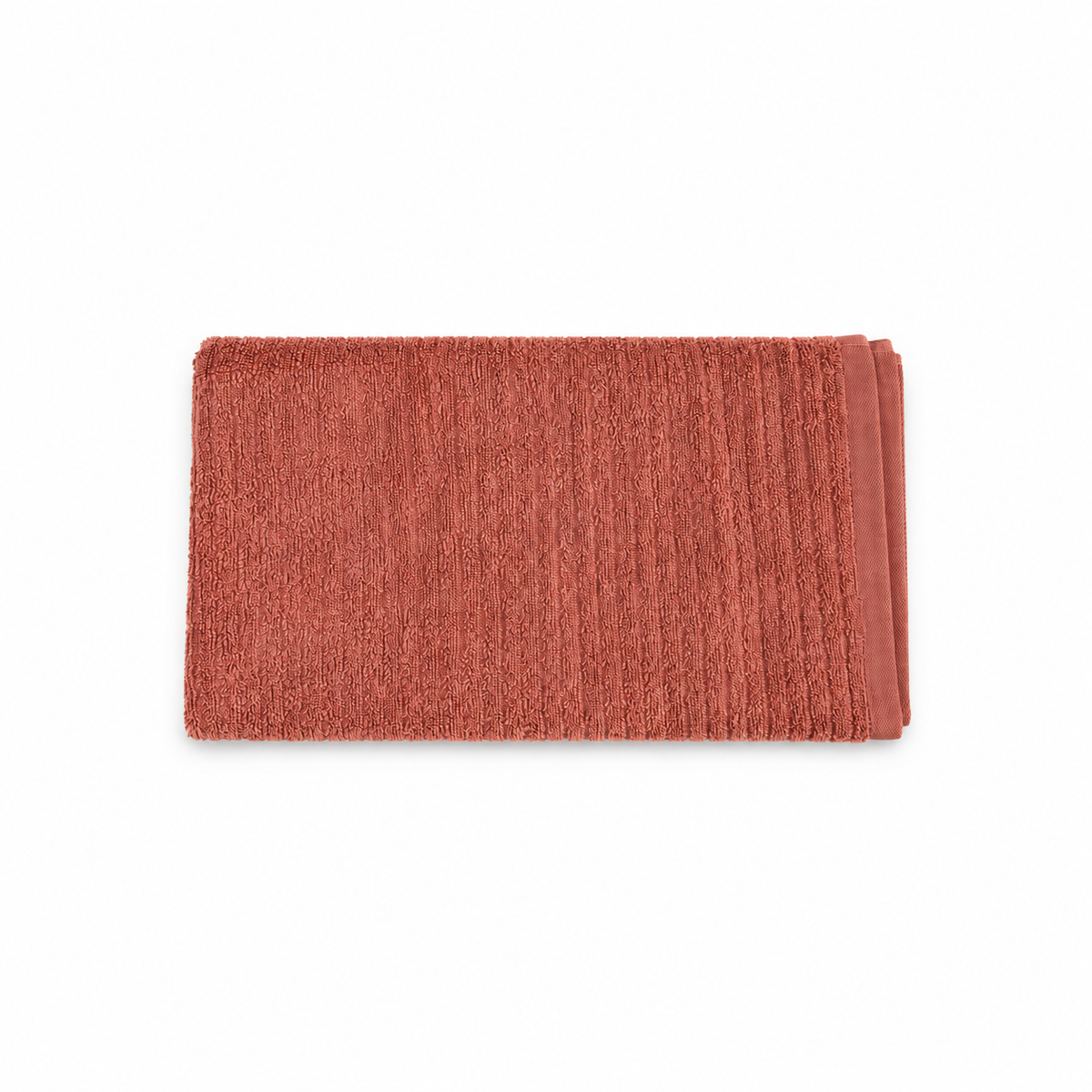 Pure Cotton Quick Dry Hand Towel - Terracotta centred on a white background