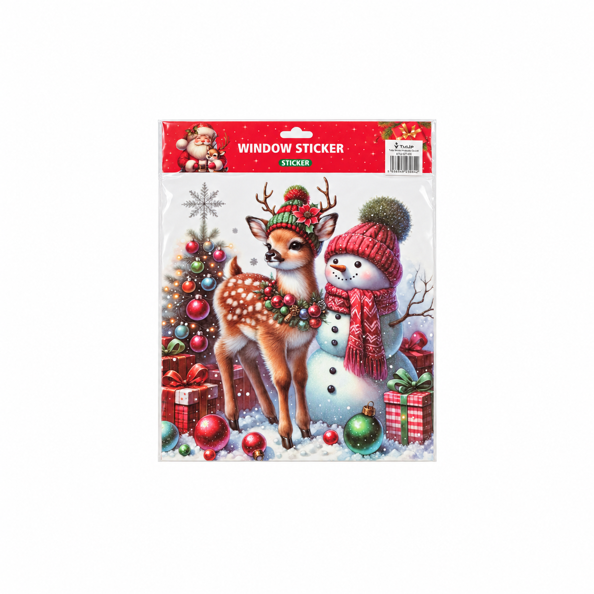 Reindeer & Snowman Window Sticker
