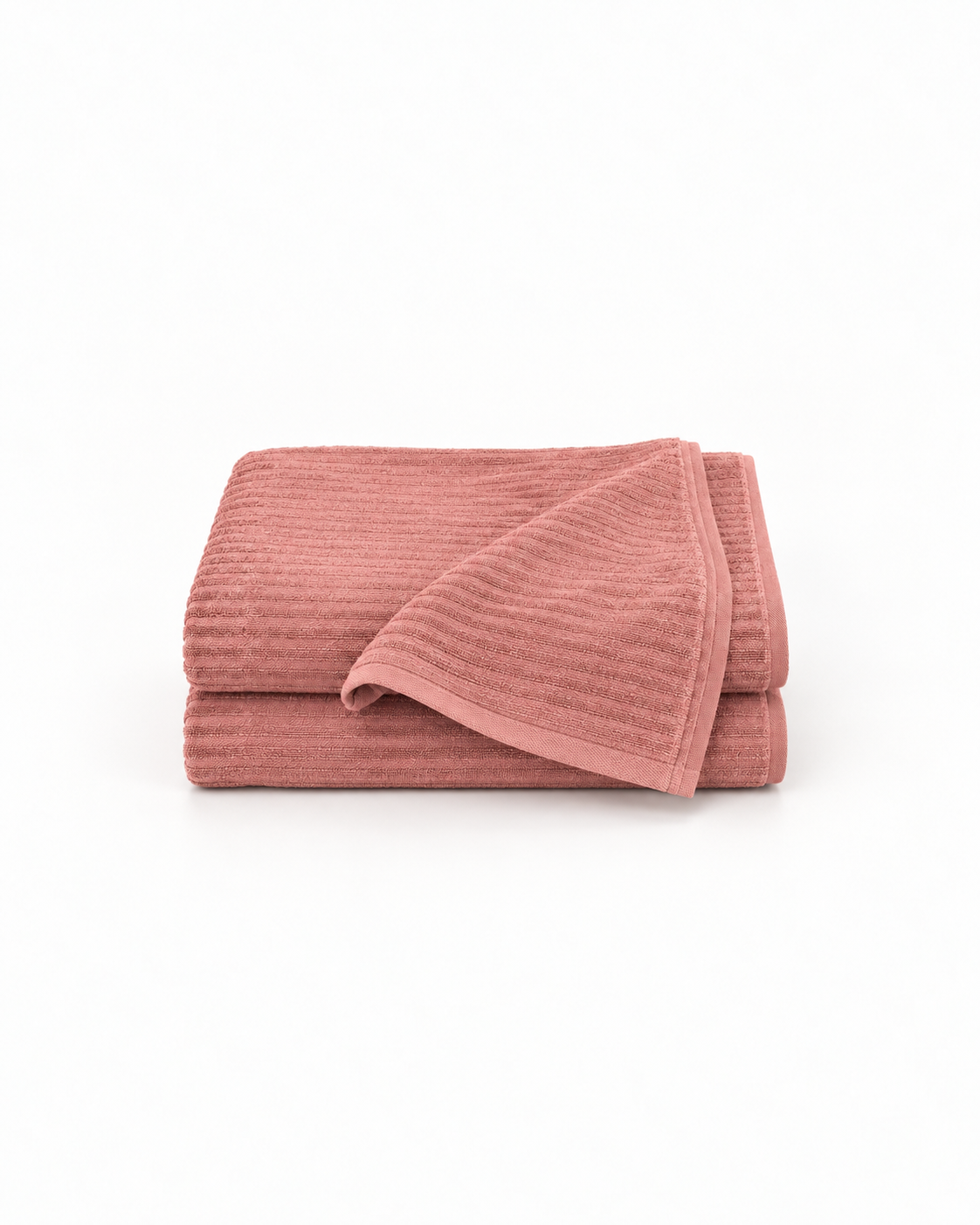 Ribbed Bath Sheet - Dusky Pink