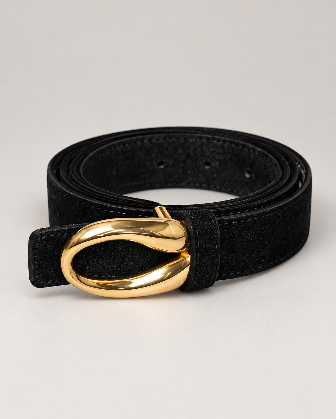 Sculpted Buckle Belt – Black